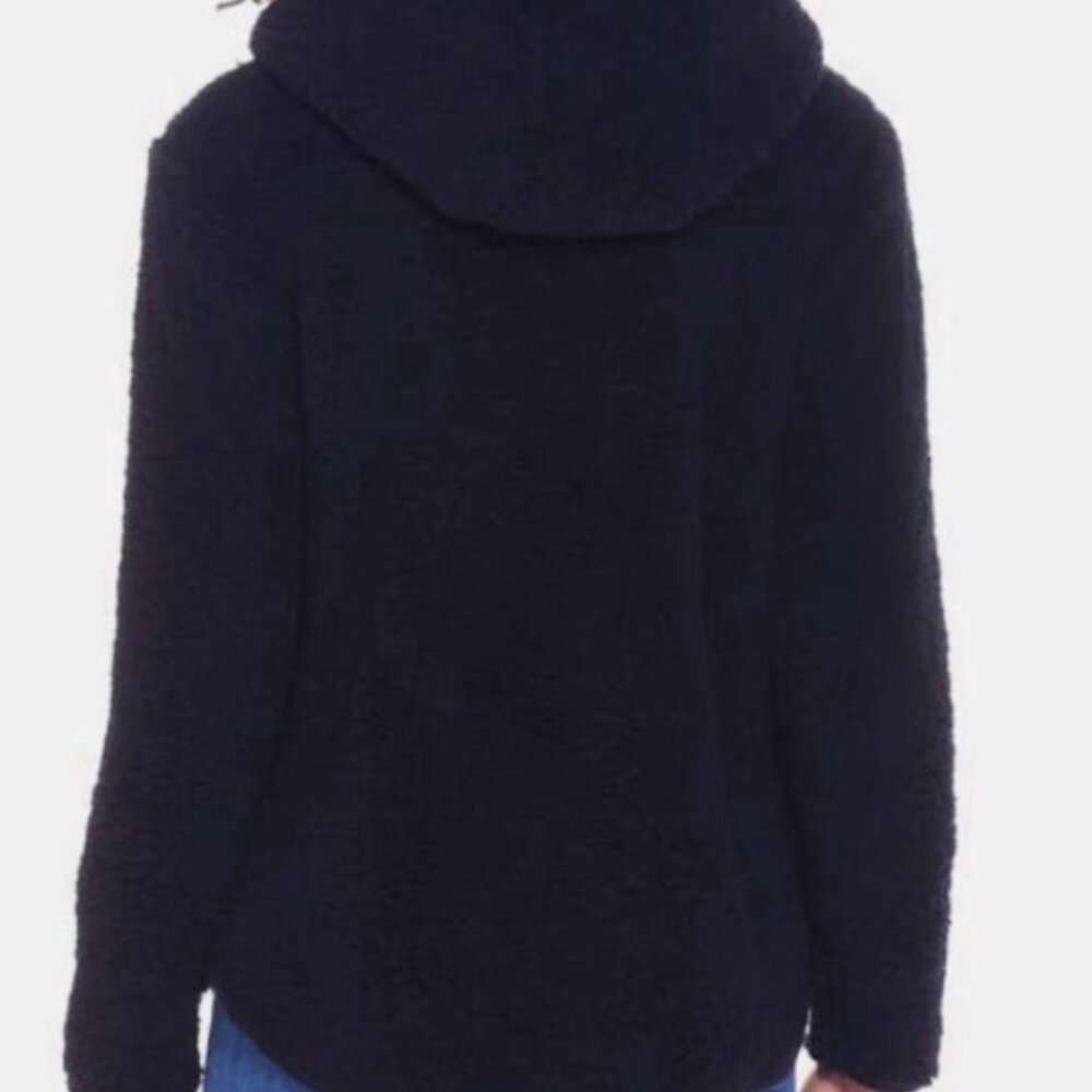 NWT Weatherproof Reversible Sherpa Zip Hoodie Black/White Buffalo Plaid Size S - Picture 15 of 16